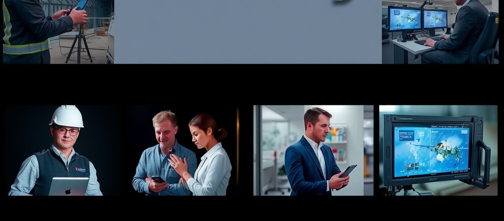 Collage mostrando la evolución de DanisheSyst desde 2009, con imágenes de inspecciones, equipo técnico y tecnología avanzada utilizada